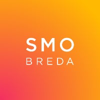 Logo smo breda, witte letters op oranje/rood vlak - Nestlé Professional