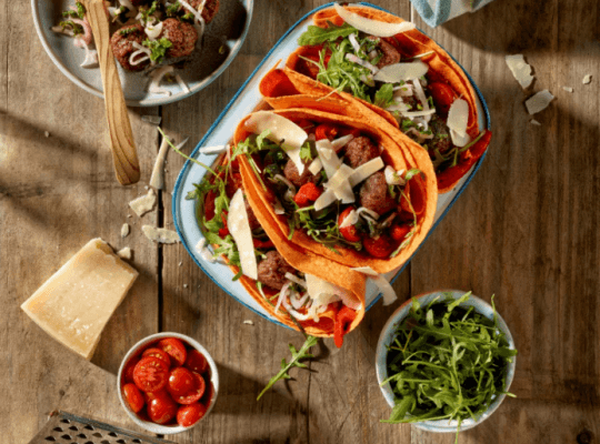Italiaanse gehaktballetjes en salade